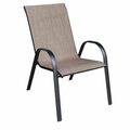 Gj Liqiang CHAIR SLING STACKBLE BRW LTR-STACK-R
